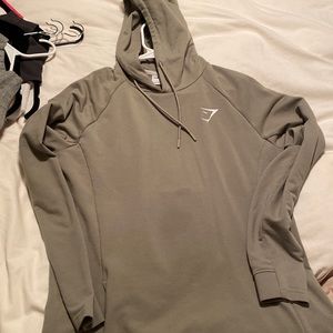Green Gymshark Pullover Hoodie